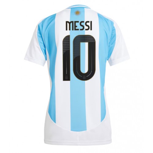 Fotballdrakt Dame Argentina Lionel Messi #10 Hjemmedrakt Copa America 2024 Kortermet